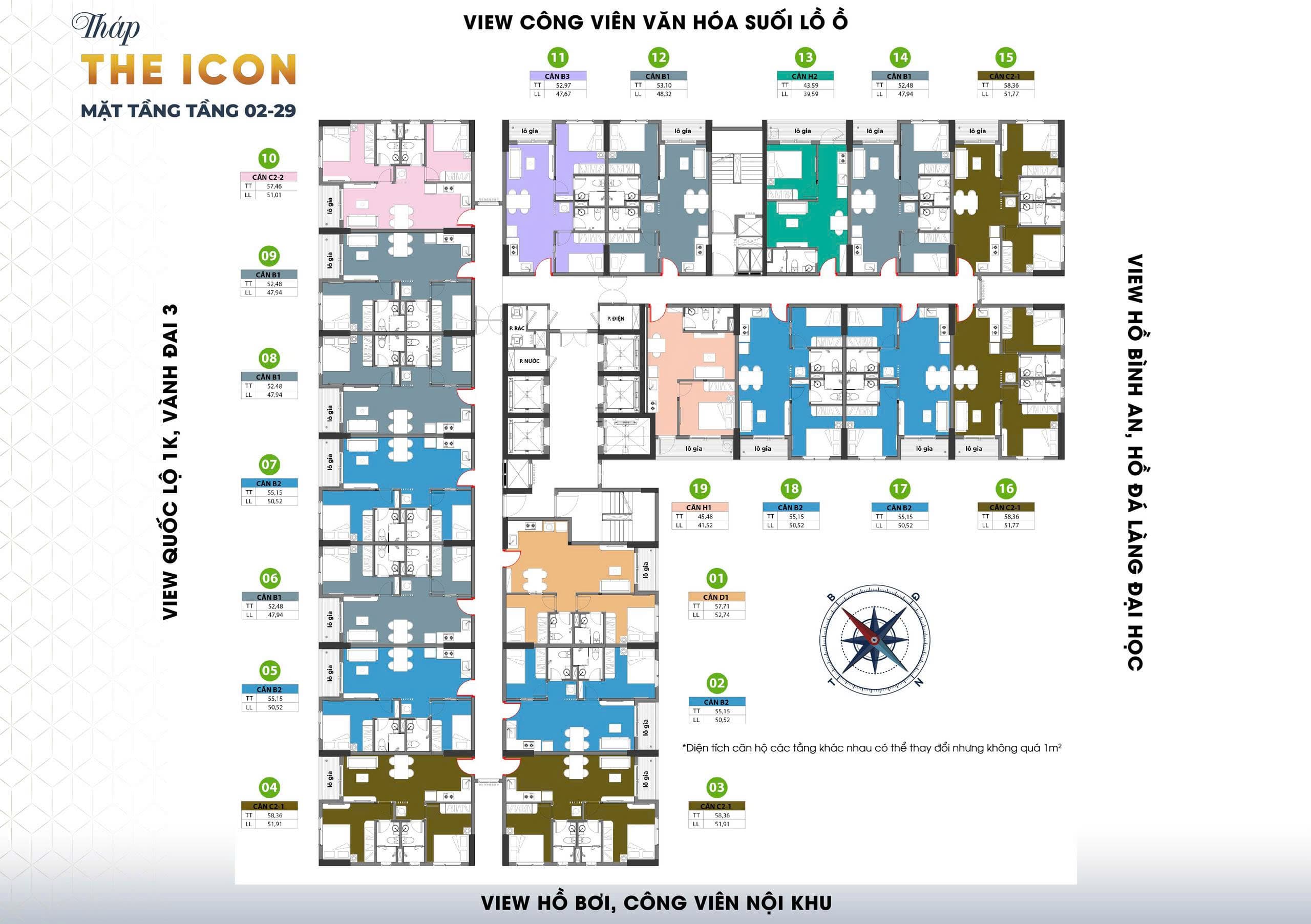 Mặt Bằng Tầng Điển Hình Block A